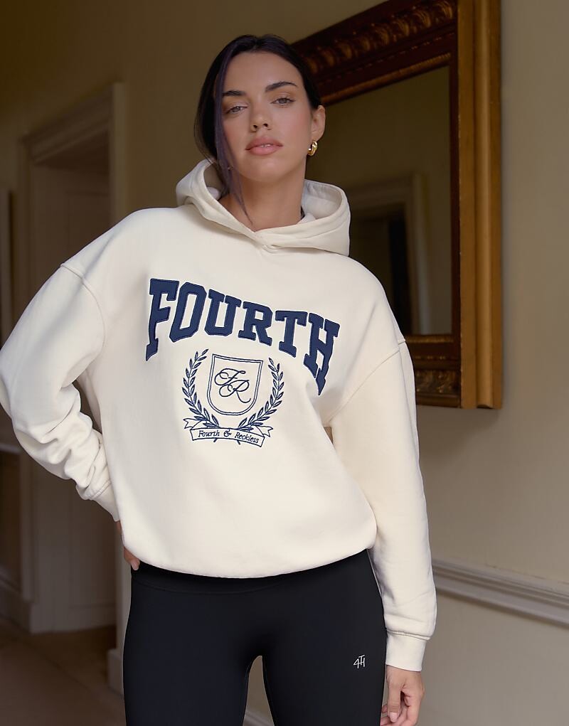 4th & Reckless – Harlow – толстовка оверсайз кремового цвета
4th & Reckless – Harlow – толстовка оверсайз кремового цвета
