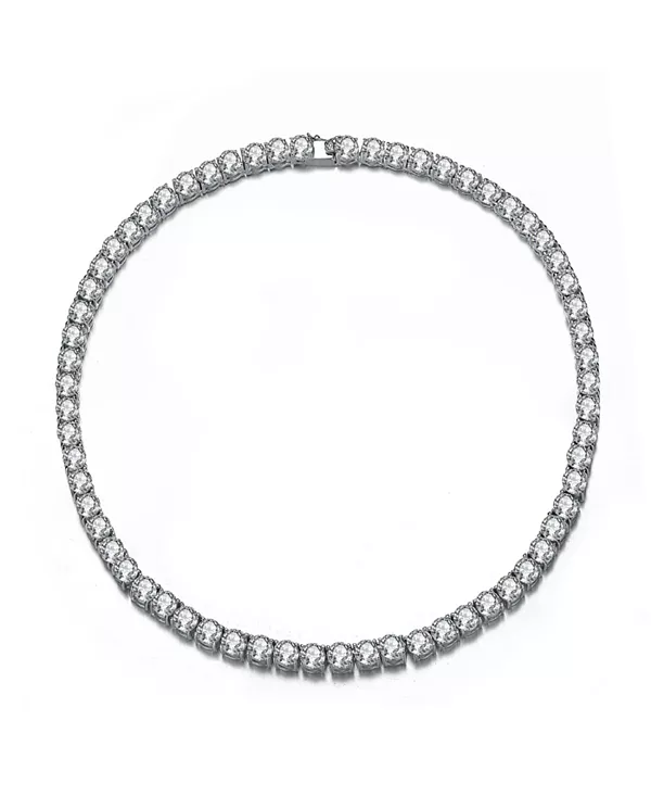 Теннисное ожерелье из стерлингового серебра с белым золотом и прозрачными кубическими цирконами Genevive, silver
Теннисное ожерелье из стерлингового серебра с белым золотом и прозрачными кубическими цирконами Genevive, silver
