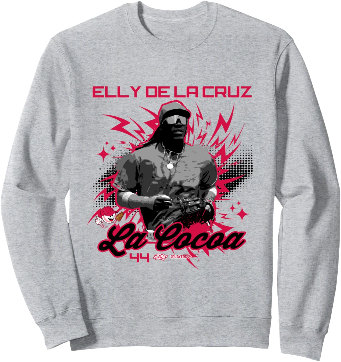 Толстовка с изображением Элли Де Ла Круз, игрока бейсбольной команды Цинциннати, выступающей на коньках в MLB Ryno Sports, серый
Толстовка с изображением Элли Де Ла Круз, игрока бейсбольной команды Цинциннати, выступающей на коньках в MLB Ryno Sports, серый