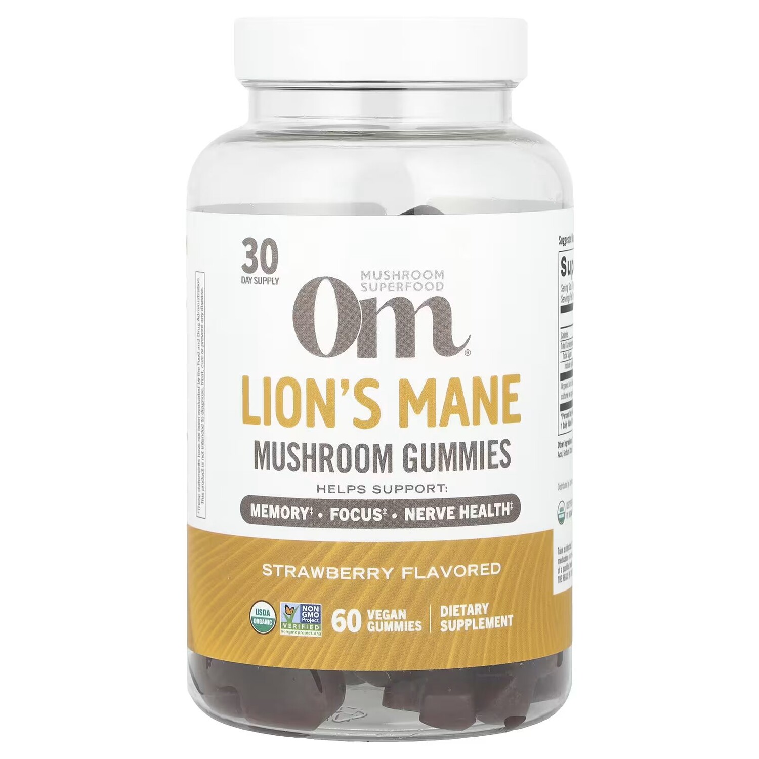 Жевательные конфеты с грибами львиной гривы, клубника, 60 веганских жевательных конфет Om Mushrooms
Жевательные конфеты с грибами львиной гривы, клубника, 60 веганских жевательных конфет Om Mushrooms