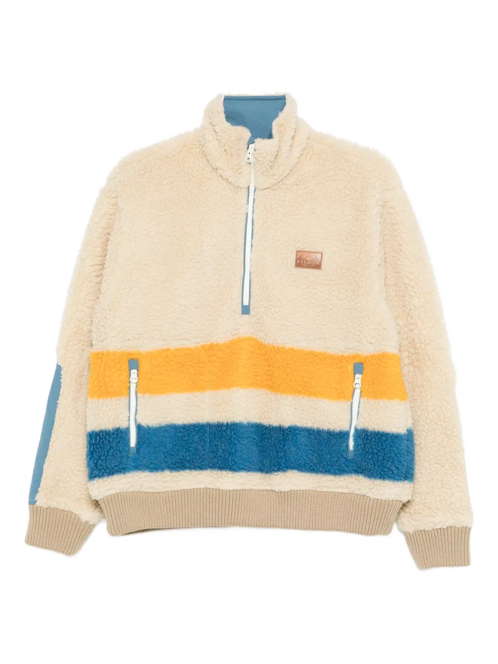 Джемпер с молнией до половины и полосатыми деталями Filson, светло-бежевый
Джемпер с молнией до половины и полосатыми деталями Filson, светло-бежевый