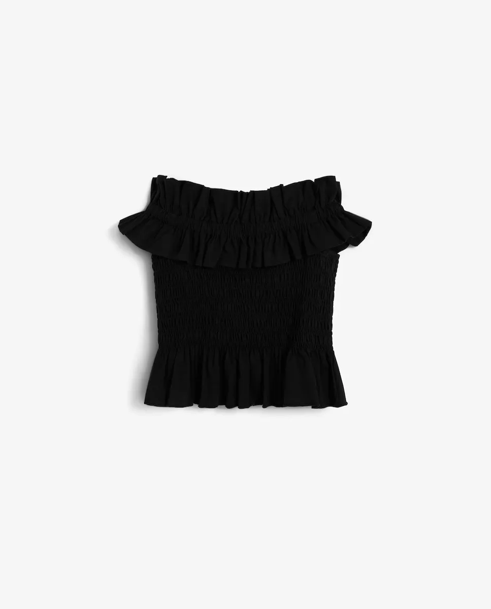 Женская хлопковая футболка с присборенным корпусом Scalpers, черный
Женская хлопковая футболка с присборенным корпусом Scalpers, черный