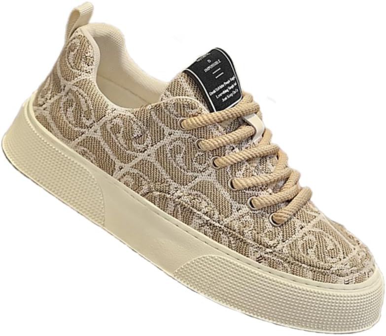 Мужские низкие кеды из канвы - стильные и удобные, с толстой резиновой подошвой, шнуровкой, для повседневной носки, походов и бега Clolinde, бежевый
Мужские низкие кеды из канвы - стильные и удобные, с толстой резиновой подошвой, шнуровкой, для повседневной носки, походов и бега Clolinde, бежевый