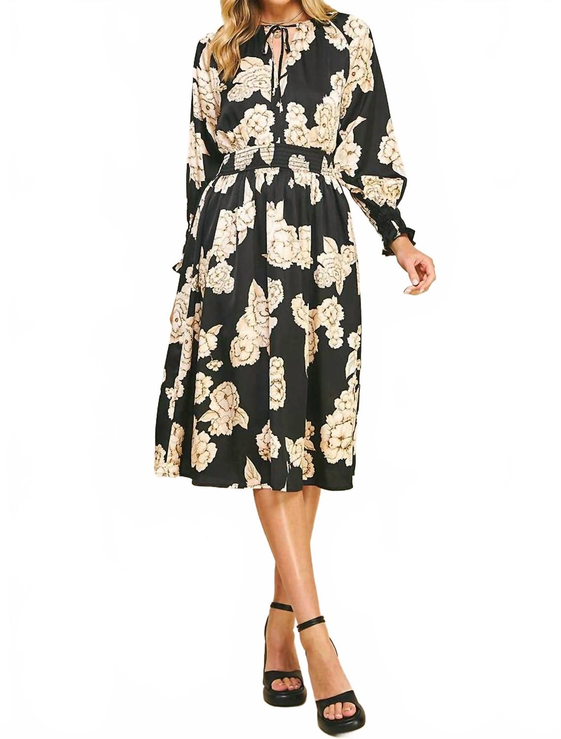 Платье миди с цветочным принтом черного цвета Pinch, черный
Платье миди с цветочным принтом черного цвета Pinch, черный