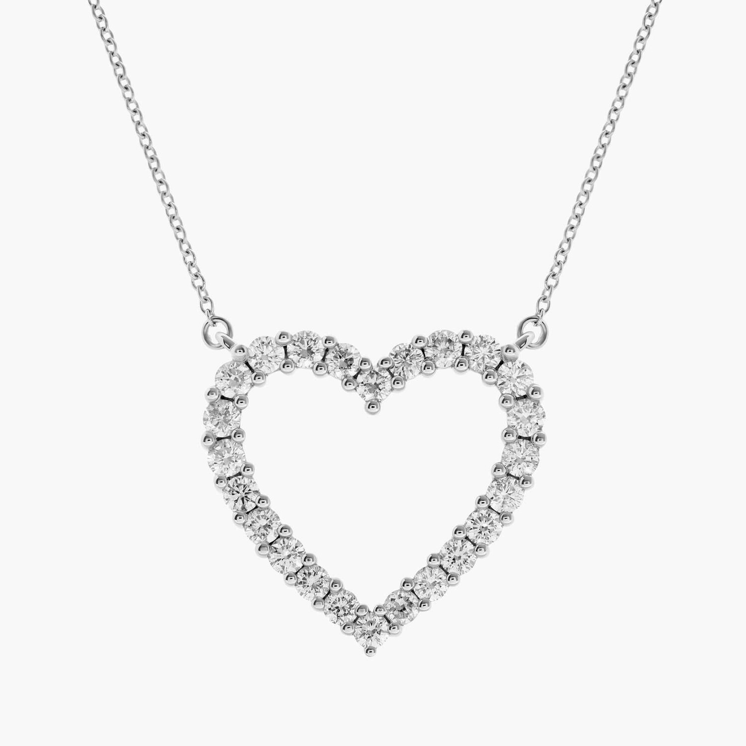 Ожерелье в форме сердца с бриллиантами из 14-каратного белого золота (1 карат, два в одном) Blue Nile
Ожерелье в форме сердца с бриллиантами из 14-каратного белого золота (1 карат, два в одном) Blue Nile