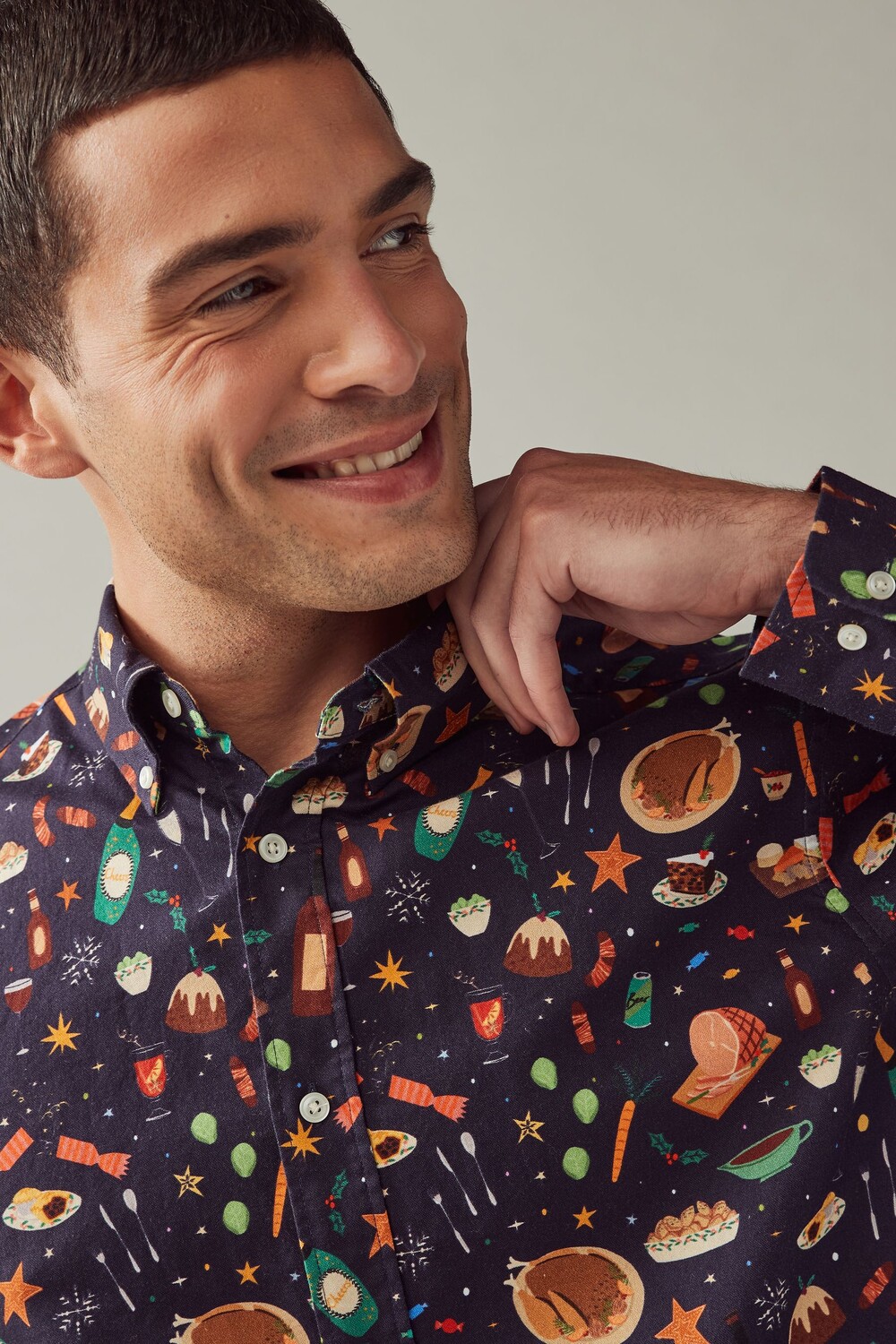 Рубашка с длинными рукавами и рождественским принтом из 100% хлопка Next, синий
Рубашка с длинными рукавами и рождественским принтом из 100% хлопка Next, синий