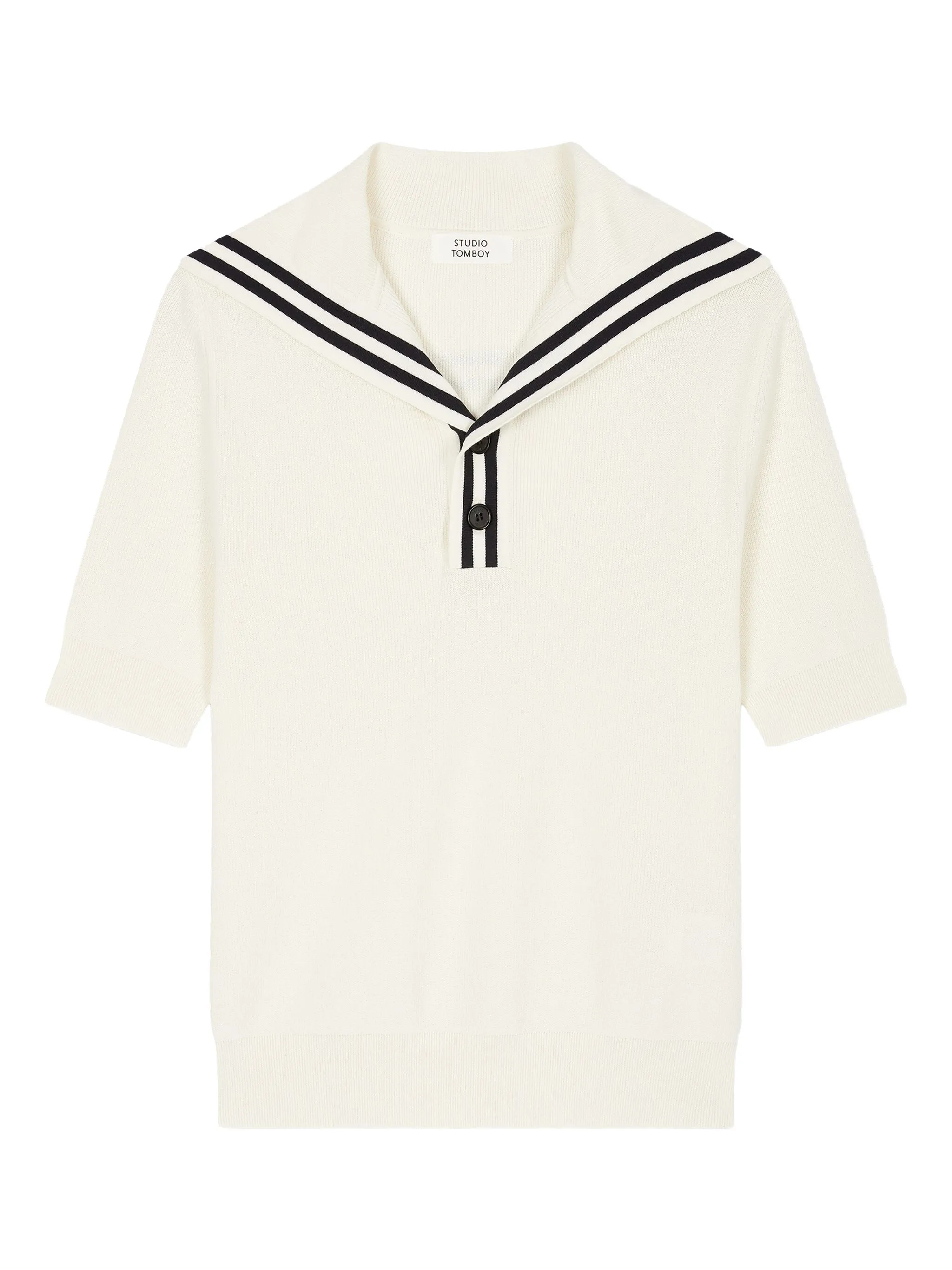 Топ с короткими рукавами и матросским воротником Tomboy, белый
Топ с короткими рукавами и матросским воротником Tomboy, белый