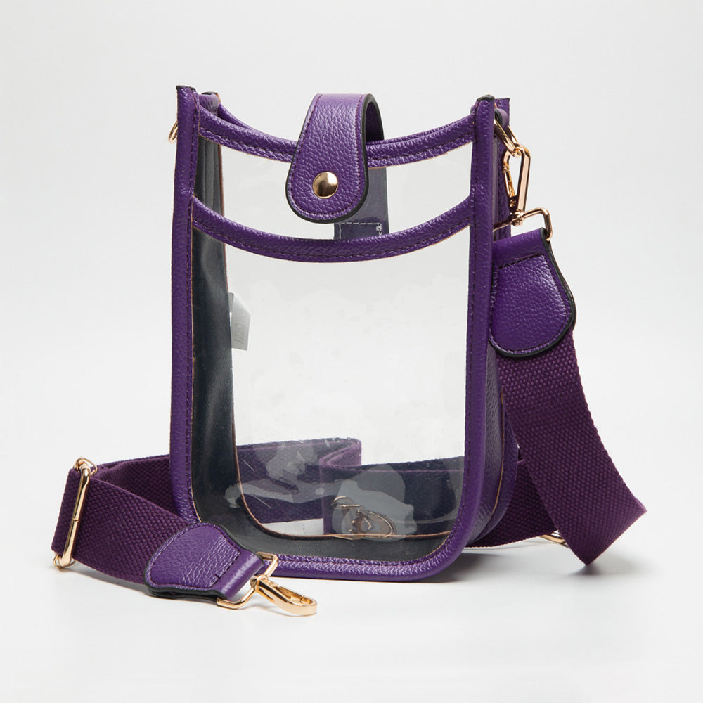 Сумка через плечо из цельной искусственной кожи с прозрачным ремешком FASHNZFAB, фиолетовый
Сумка через плечо из цельной искусственной кожи с прозрачным ремешком FASHNZFAB, фиолетовый