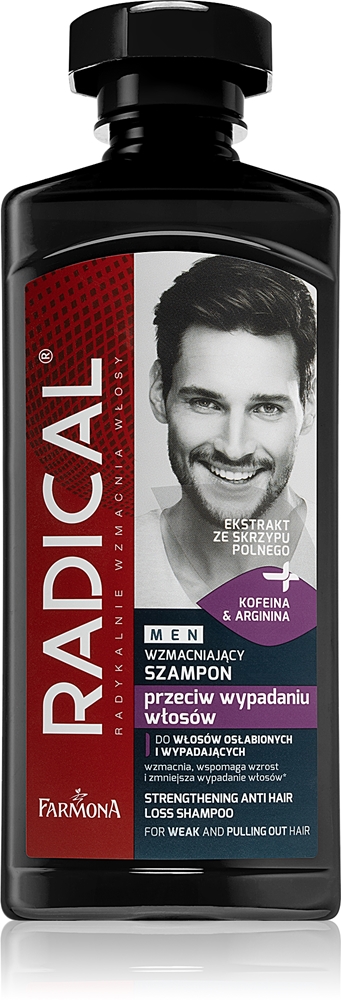 Radical Men укрепляющий шампунь против выпадения волос для мужчин Farmona, 400 мл
Radical Men укрепляющий шампунь против выпадения волос для мужчин Farmona, 400 мл