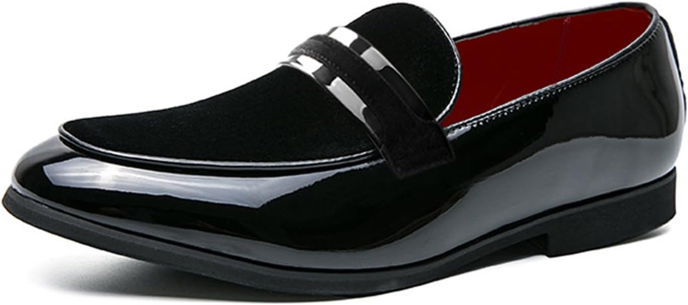 Мужские лоферы из лакированной кожи с низким каблуком, классический круглый носок, удобные замшевые, нескользящие, без шнурков, для работы, смокинга, свадьбы Nelsbrex, черный
Мужские лоферы из лакированной кожи с низким каблуком, классический круглый носок, удобные замшевые, нескользящие, без шнурков, для работы, смокинга, свадьбы Nelsbrex, черный