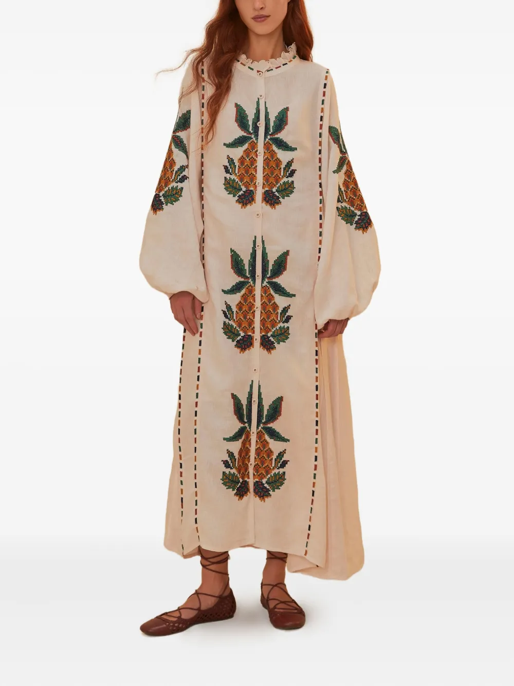 Льняное платье миди FARM Rio, розовый
Льняное платье миди FARM Rio, розовый