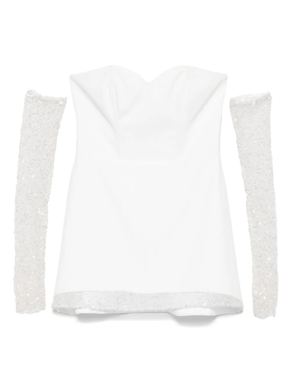 Платье с открытыми плечами, украшенное декором Vestiaire d'un Oiseau Libre, белый
Платье с открытыми плечами, украшенное декором Vestiaire d'un Oiseau Libre, белый