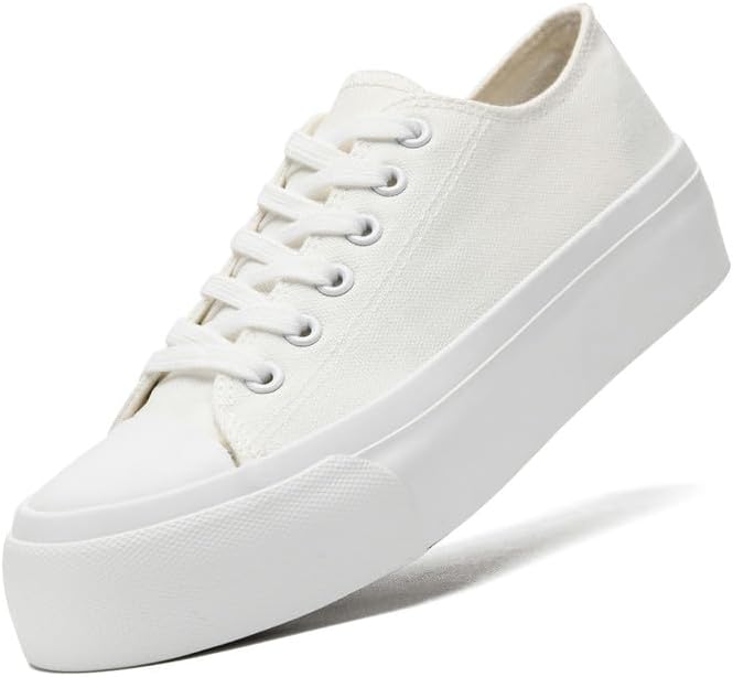 Платформенные кеды для женщин и мужчин, низкие тканевые туфли для женщин, классические кеды на шнуровке, повседневные кроссовки для тенниса и прогулок Xraehni, белый
Платформенные кеды для женщин и мужчин, низкие тканевые туфли для женщин, классические кеды на шнуровке, повседневные кроссовки для тенниса и прогулок Xraehni, белый