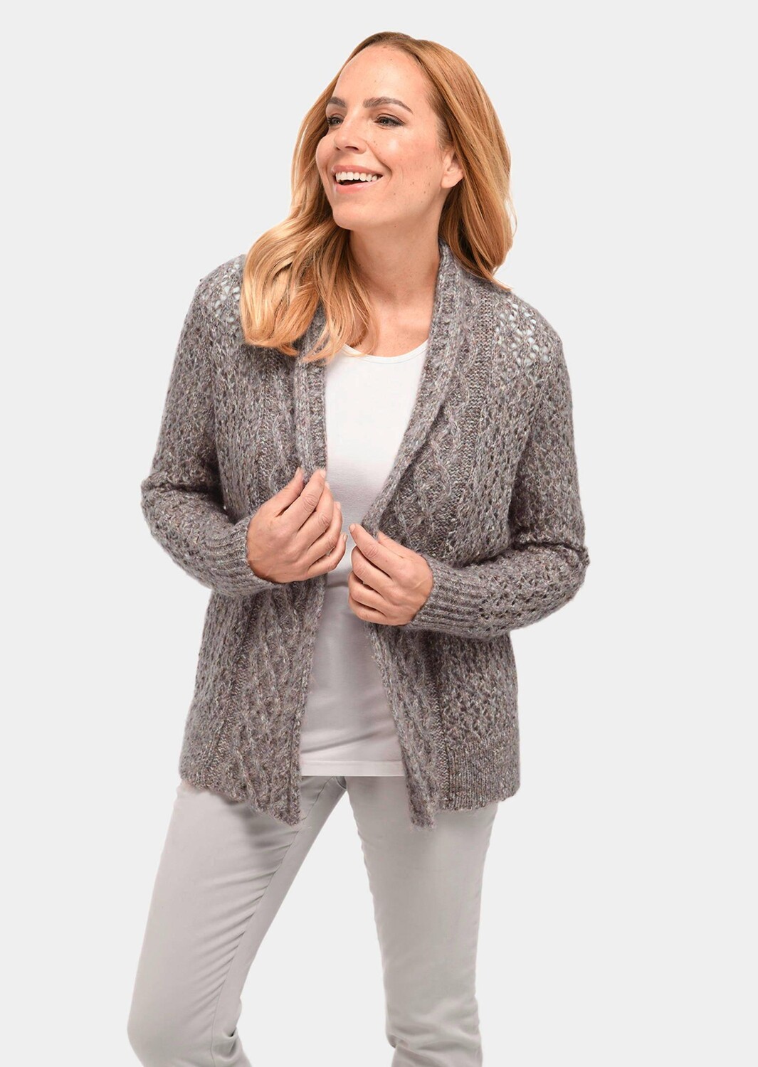 Кардиган GOLDNER Strickjacke, цвет taupe/melange
Кардиган GOLDNER Strickjacke, цвет taupe/melange