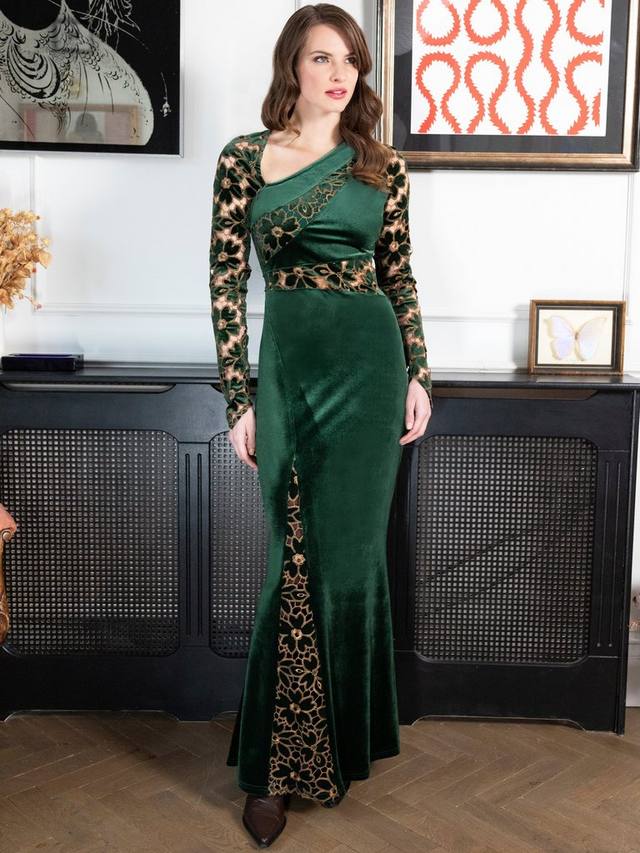 Бархатное платье с вышивкой HotSquash, цвет Olive Green
Бархатное платье с вышивкой HotSquash, цвет Olive Green