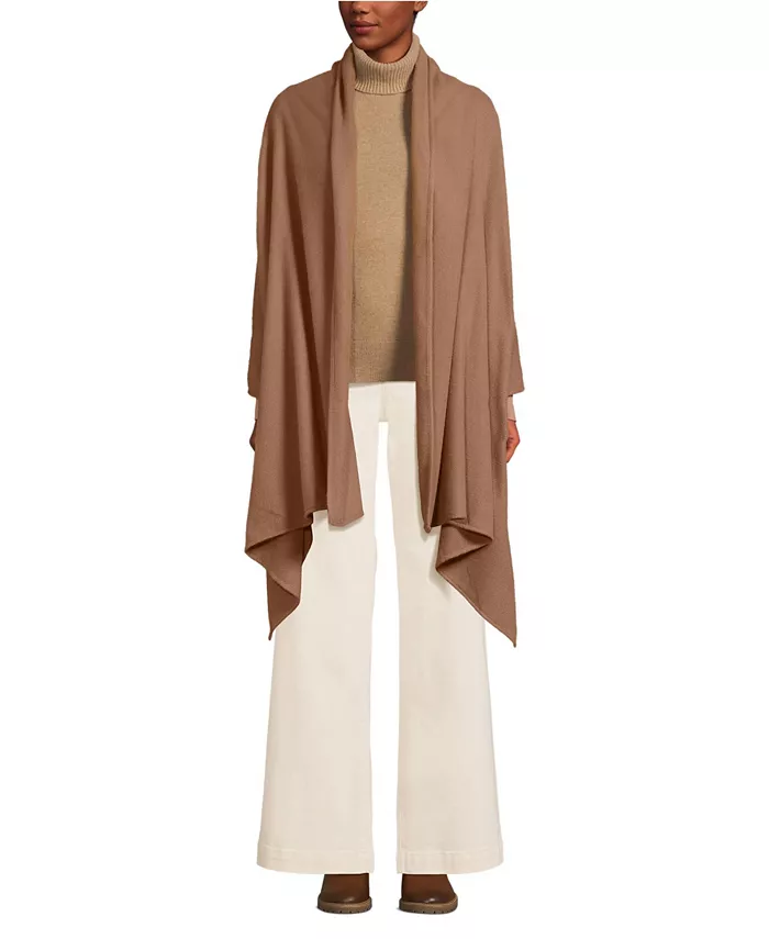 Женская шаль-накидка CashTouch Lands' End, коричневый 
Женская шаль-накидка CashTouch Lands' End, коричневый