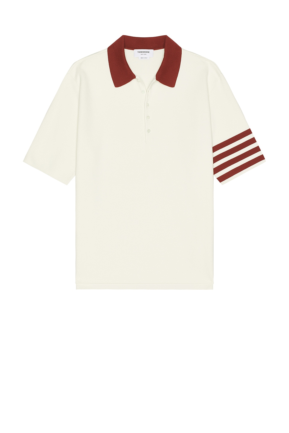 Рубашка поло с коротким рукавом для регби Thom Browne, White 
Рубашка поло с коротким рукавом для регби Thom Browne, White
