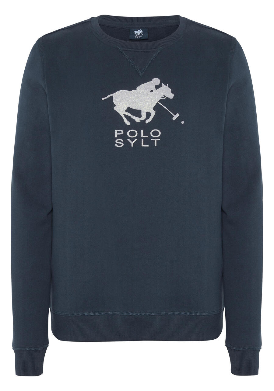 POLO SYLT Свитер с блестящим принтом на этикетке
POLO SYLT Свитер с блестящим принтом на этикетке