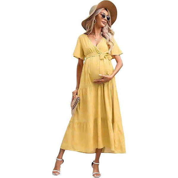 Женское платье для беременных с v-образным вырезом, пышными рукавами и плиссировкой Elitechoice, Yellow Floral
Женское платье для беременных с v-образным вырезом, пышными рукавами и плиссировкой Elitechoice, Yellow Floral