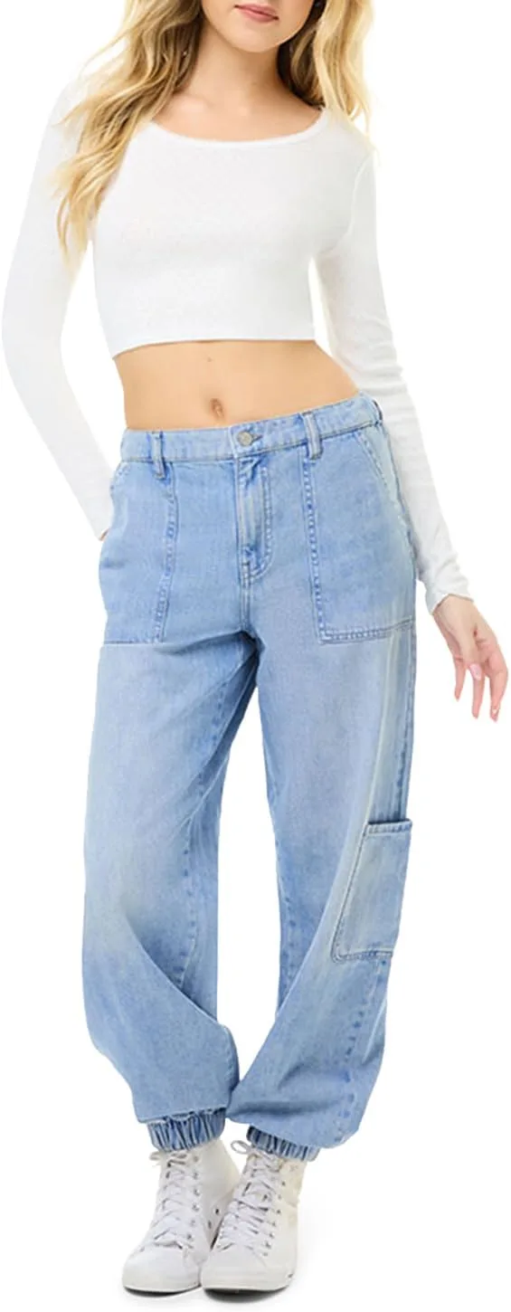 Forever 21 женские джинсовые карго-джоггеры
Forever 21 женские джинсовые карго-джоггеры