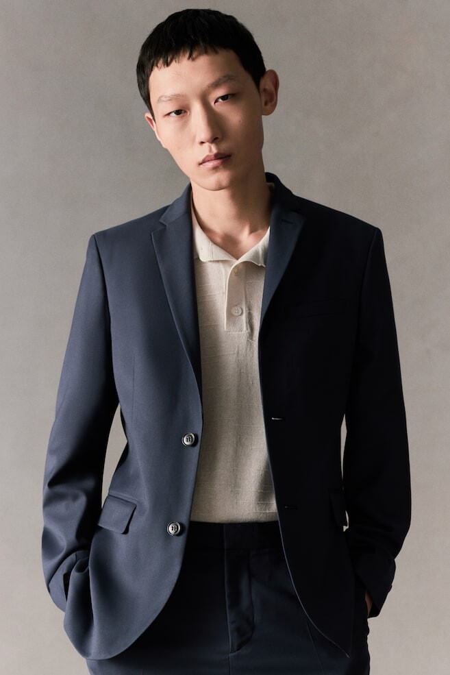 Куртка облегающего кроя H&M, синий
Куртка облегающего кроя H&M, синий