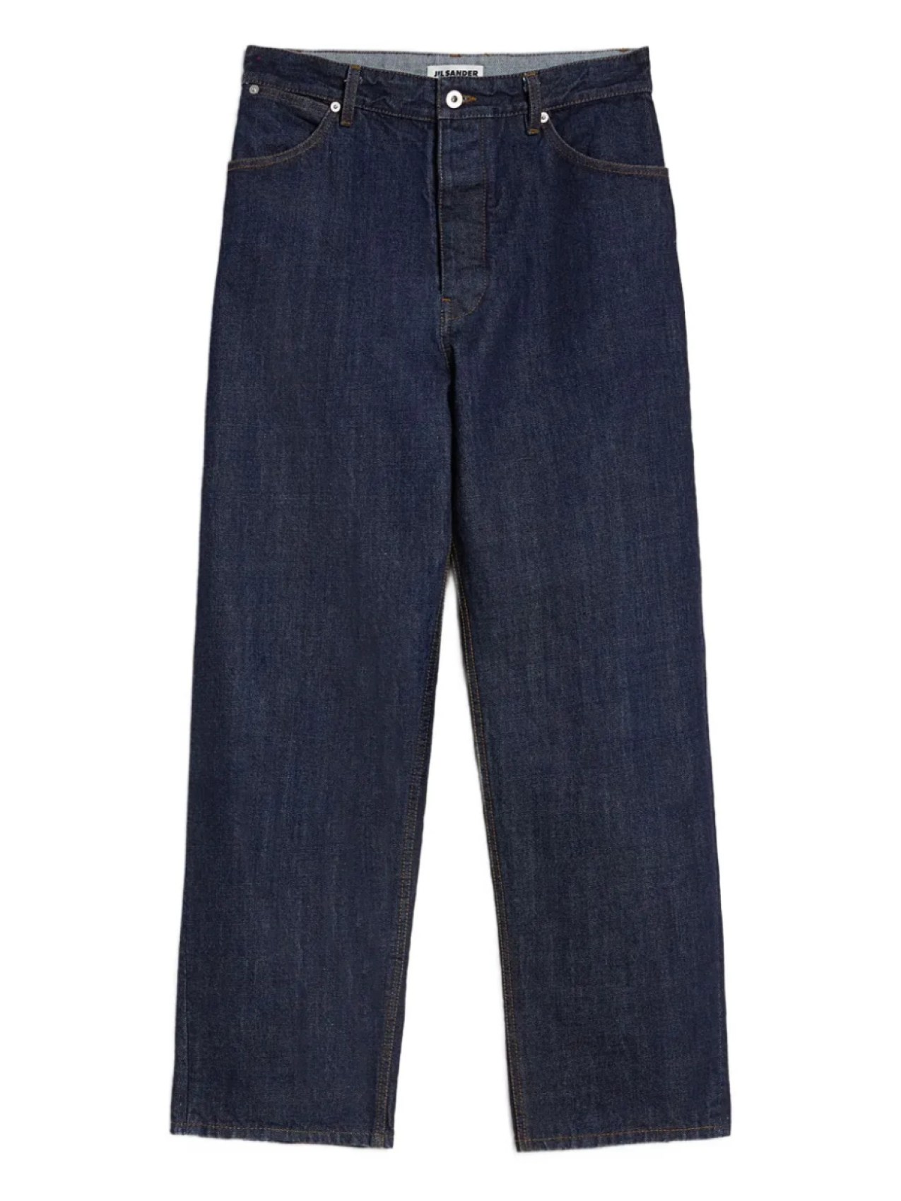 Jil Sander джинсы с нашивкой-логотипом, синий 
Jil Sander джинсы с нашивкой-логотипом, синий