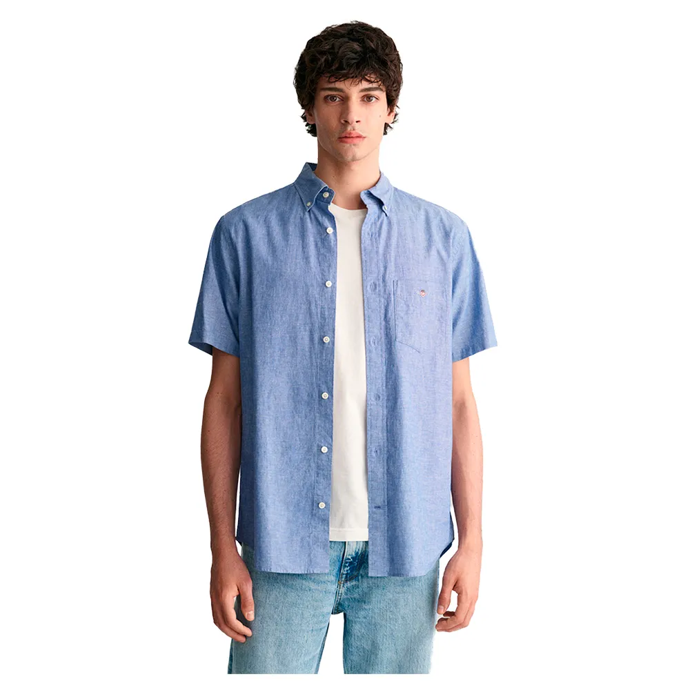 Рубашка с коротким рукавом Gant 3240101, синий 
Рубашка с коротким рукавом Gant 3240101, синий