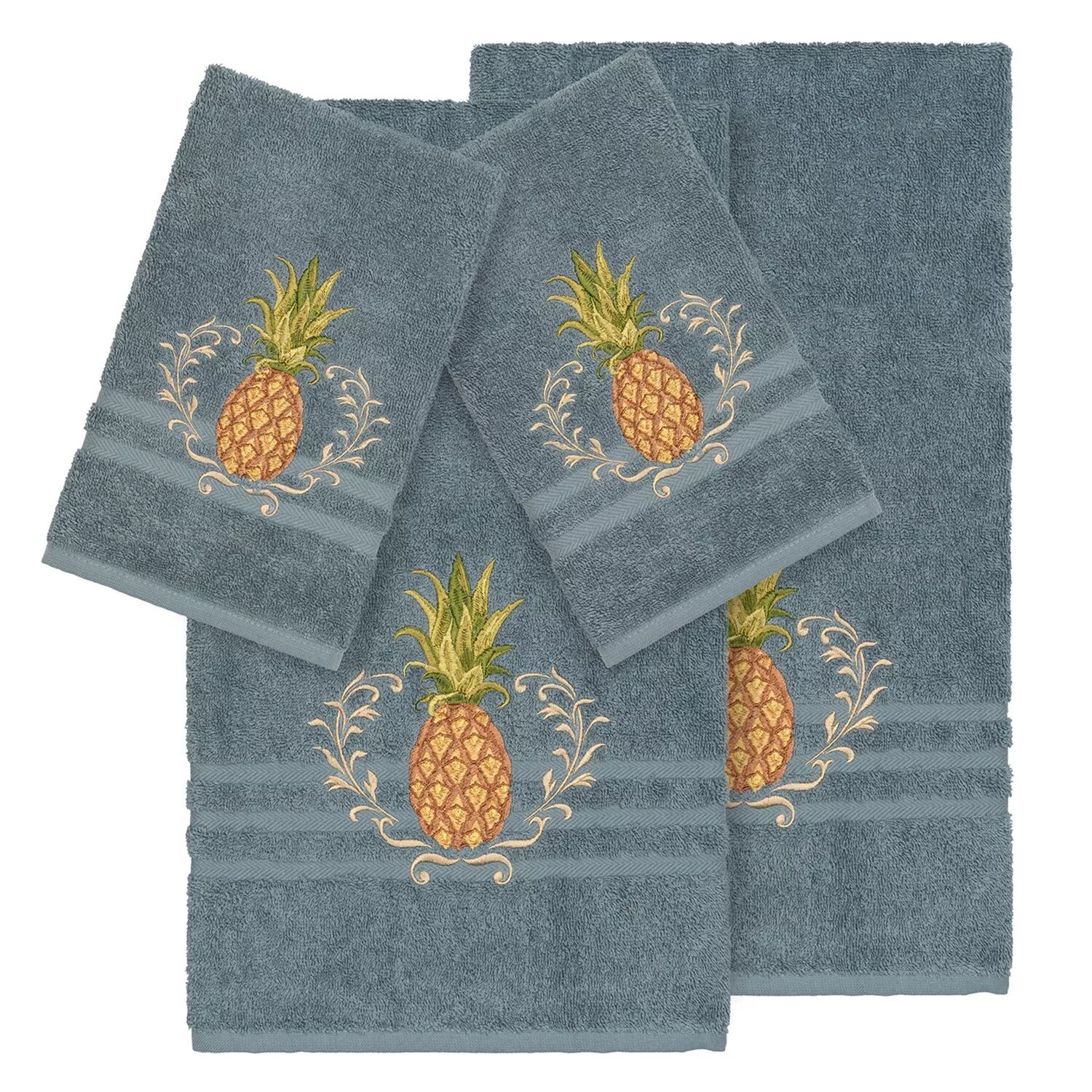 Linum Home Textiles Набор полотенец из турецкого хлопка с украшением из 4 предметов, голубой
Linum Home Textiles Набор полотенец из турецкого хлопка с украшением из 4 предметов, голубой