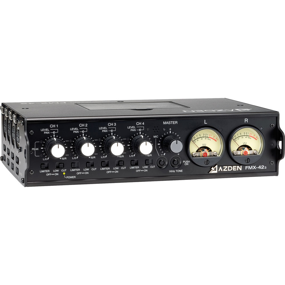 Azden FMX-42a 4-Channel Microphone Field Mixer FMX-42A
Azden FMX-42a 4-Channel Microphone Field Mixer FMX-42A