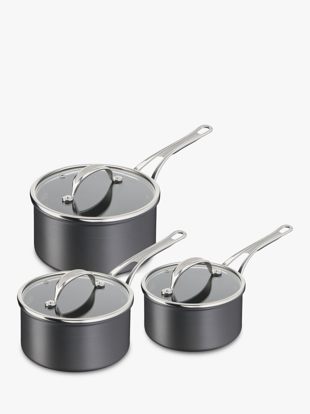 Набор кастрюль Jamie Oliver by Tefal из твердого анодированного алюминия с антипригарным покрытием и крышками, 3 предмета
Набор кастрюль Jamie Oliver by Tefal из твердого анодированного алюминия с антипригарным покрытием и крышками, 3 предмета