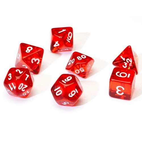 Игровые кубики Translucent Red Poly Set Sirius Dice
Игровые кубики Translucent Red Poly Set Sirius Dice
