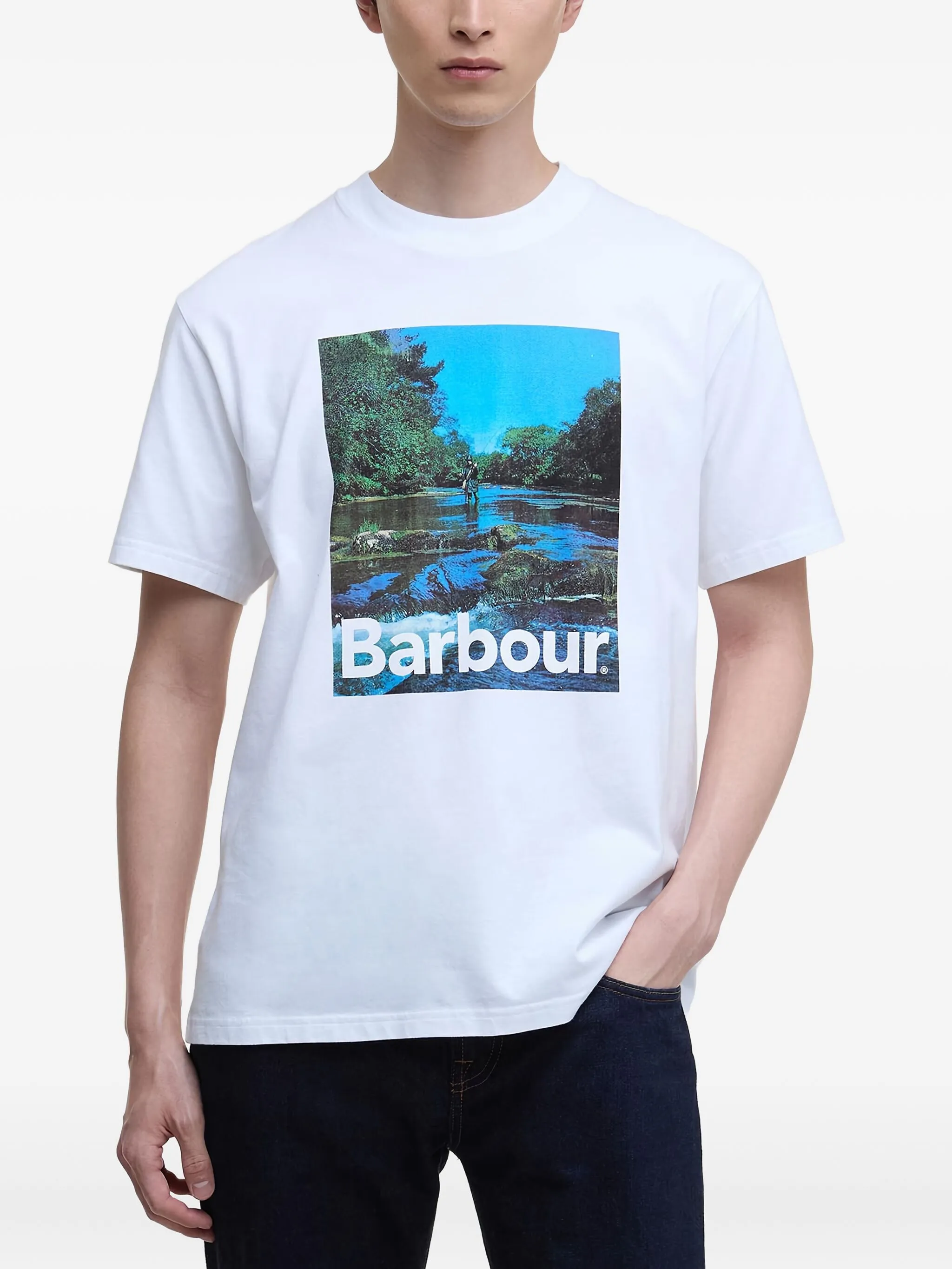Футболка с принтом Barbour, белый
Футболка с принтом Barbour, белый