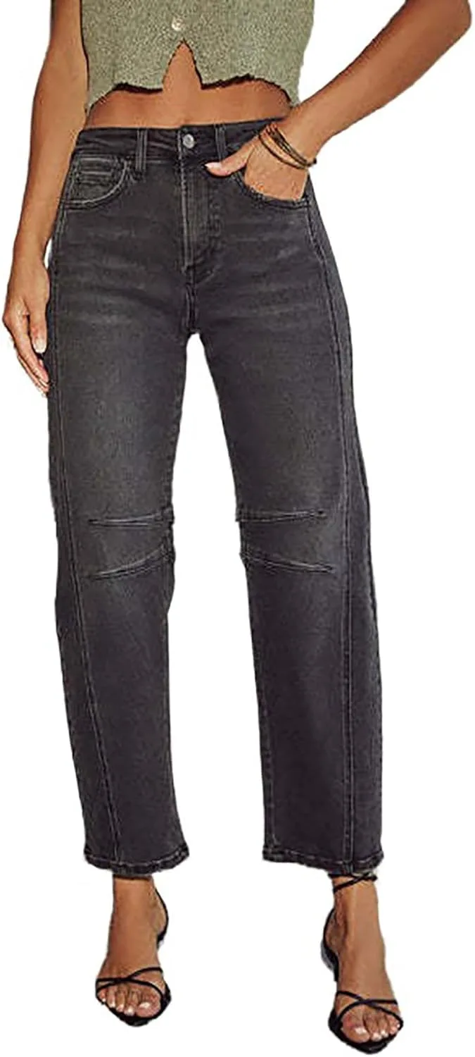 Брюки Barrel Jeans для женщин, широкие, с карманами
Брюки Barrel Jeans для женщин, широкие, с карманами