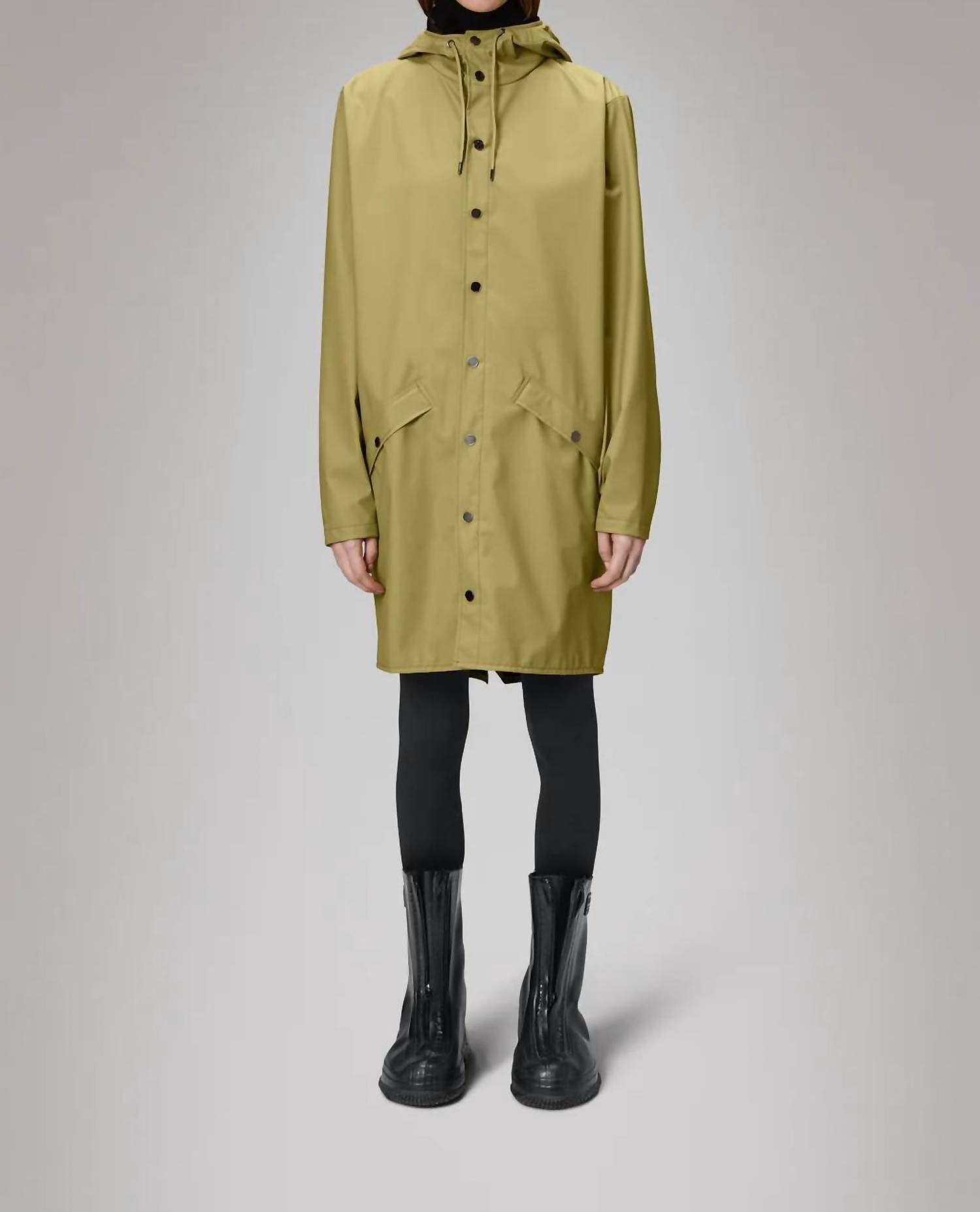 Длинное пальто цвета хаки Rains
Длинное пальто цвета хаки Rains