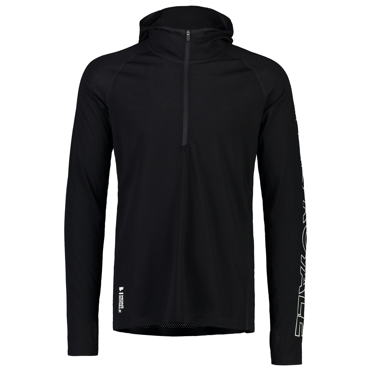 Рубашка из мериноса Mons Royale Temple Merino Air Con Hood, черный 
Рубашка из мериноса Mons Royale Temple Merino Air Con Hood, черный