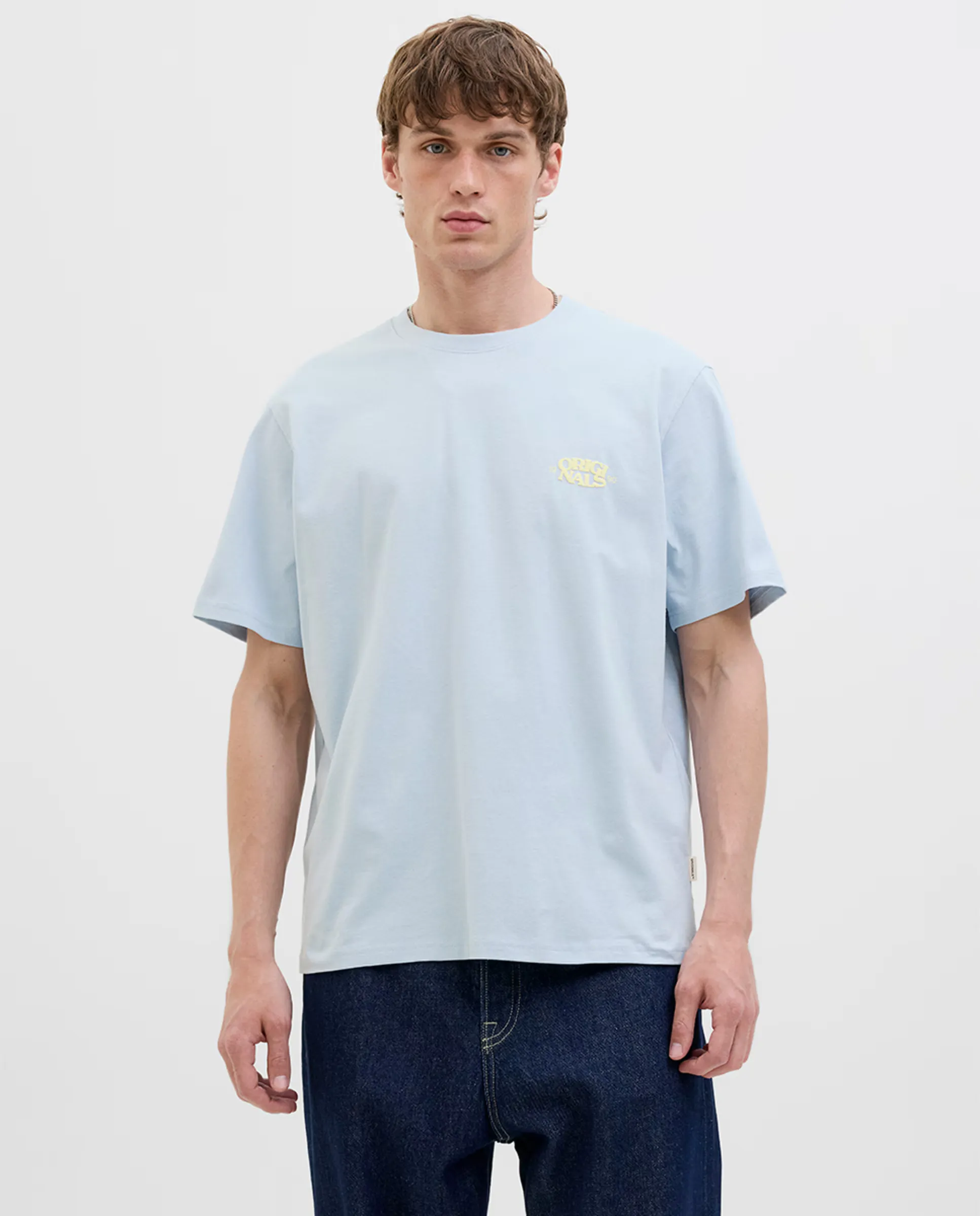 Мужская футболка с коротким рукавом, боковым принтом и принтом на спине Jack & Jones, светло-голубой
Мужская футболка с коротким рукавом, боковым принтом и принтом на спине Jack & Jones, светло-голубой