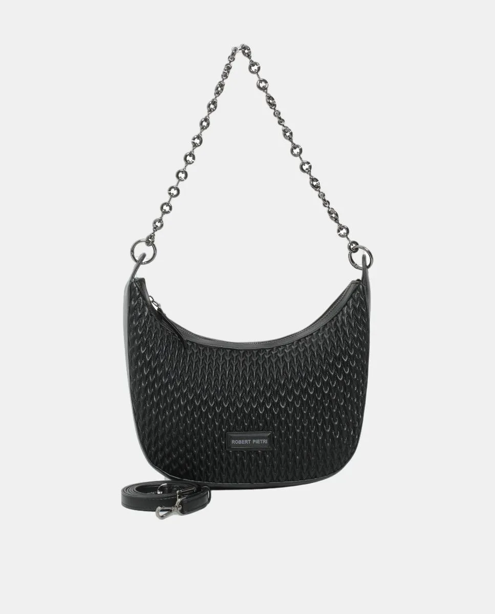 Сумка на молнии из ПУ с ручкой-цепочкой Robert Pietri, черный
Сумка на молнии из ПУ с ручкой-цепочкой Robert Pietri, черный