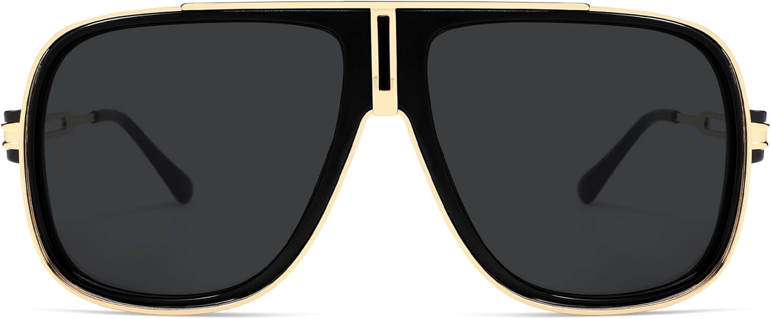 Ретро-солнцезащитные очки-авиаторы для женщин и мужчин, большие, квадратные, в стиле 70-х и 90-х годов, женские и мужские солнцезащитные очки AP3683 Appassal, C01 Black Golden/Grey
Ретро-солнцезащитные очки-авиаторы для женщин и мужчин, большие, квадратные, в стиле 70-х и 90-х годов, женские и мужские солнцезащитные очки AP3683 Appassal, C01 Black Golden/Grey