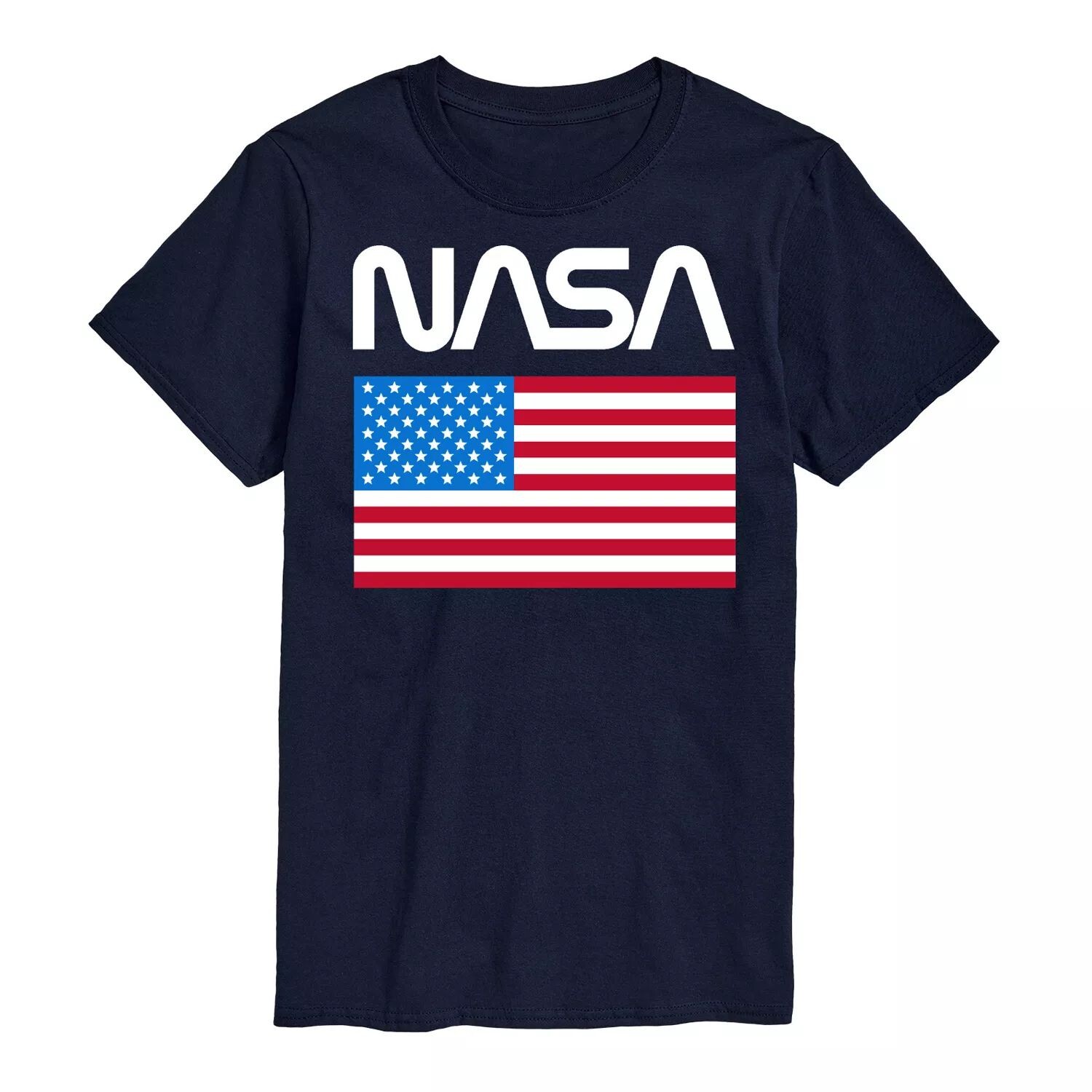 Футболка Big & Tall NASA с флагом Blue Licensed Character, синий 
Футболка Big & Tall NASA с флагом Blue Licensed Character, синий