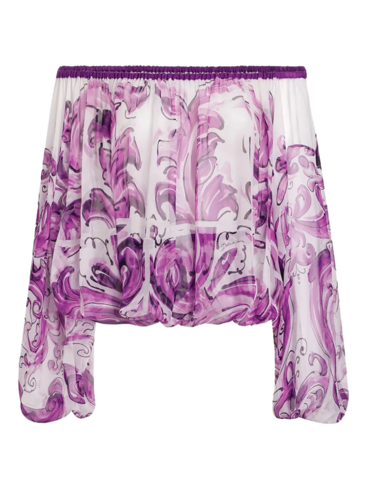 Dolce & Gabbana шелковая блузка с графичным принтом, белый
Dolce & Gabbana шелковая блузка с графичным принтом, белый