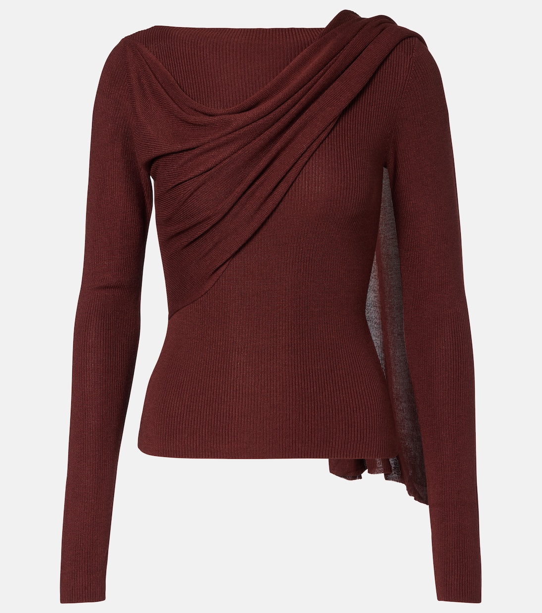 Драпированный топ из смесового шелка Aya Muse, бордовый
Драпированный топ из смесового шелка Aya Muse, бордовый