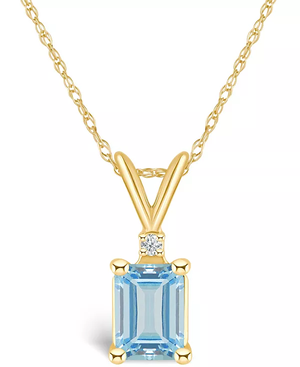 Ожерелье с подвеской из желтого золота 14 карат или белого золота 14 карат с аквамарином (7/8 карата) и бриллиантами Macy'S, gold
Ожерелье с подвеской из желтого золота 14 карат или белого золота 14 карат с аквамарином (7/8 карата) и бриллиантами Macy'S, gold