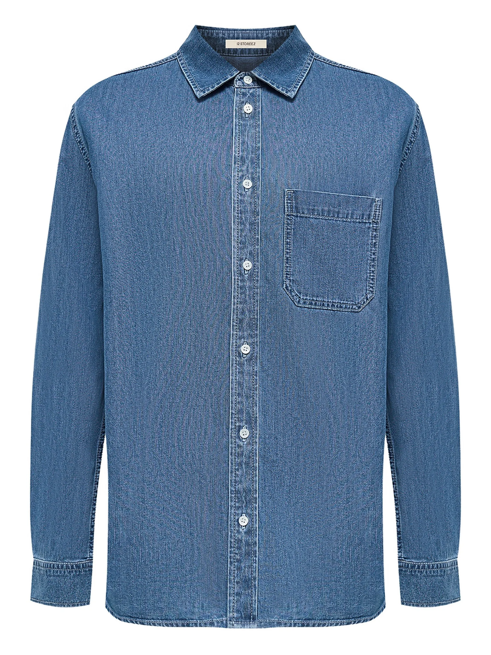 Джинсовая рубашка 12 Storeez, синий
Джинсовая рубашка 12 Storeez, синий