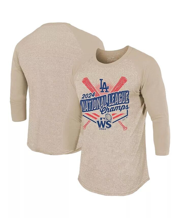 Футболка мужская Oatmeal Los Angeles Dodgers 2024 National League Champions с рукавом 3/4 из трехслойной ткани реглан Majestic
Футболка мужская Oatmeal Los Angeles Dodgers 2024 National League Champions с рукавом 3/4 из трехслойной ткани реглан Majestic