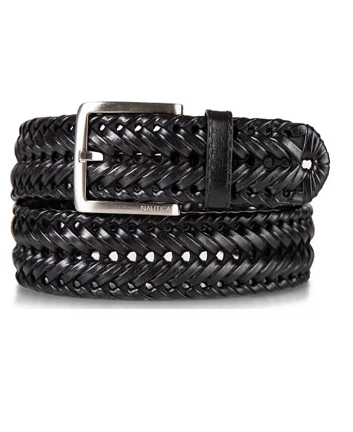 Мужской плетеный кожаный ремень Nautica, черный
Мужской плетеный кожаный ремень Nautica, черный