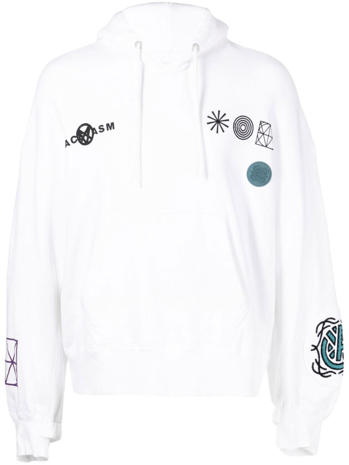 Худи с кулиской и вышивкой Facetasm, белый
Худи с кулиской и вышивкой Facetasm, белый
