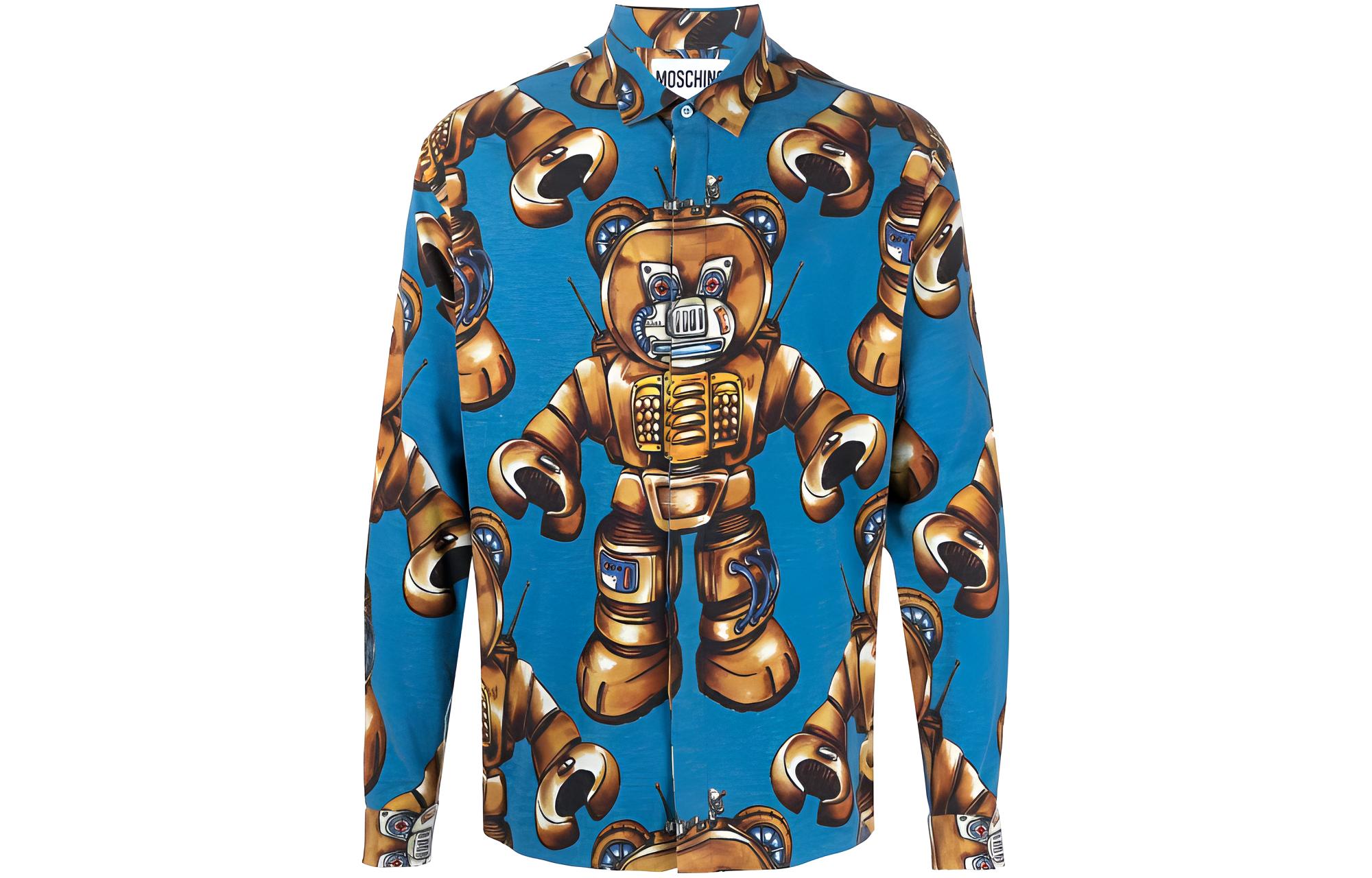 MOSCHINO Мужская синяя рубашка
MOSCHINO Мужская синяя рубашка