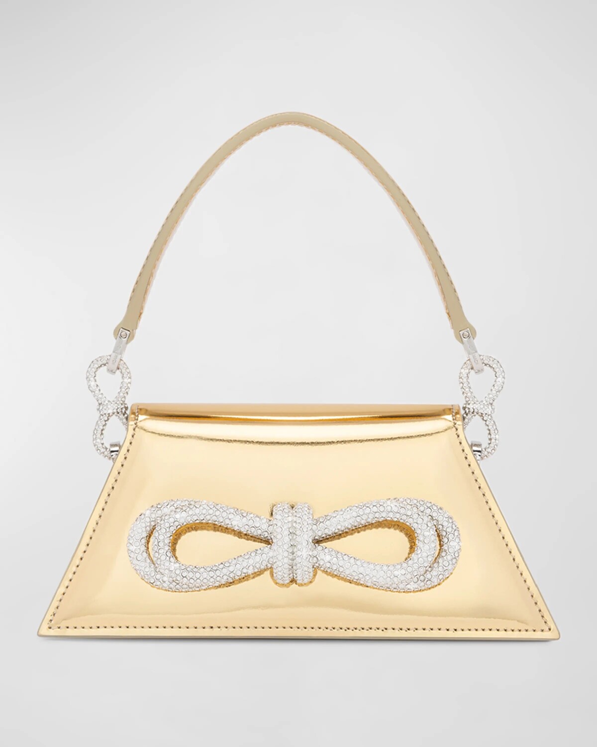 Кожаная сумка Samantha с бантом и металлизированной ручкой сверху Mach & Mach, золотой
Кожаная сумка Samantha с бантом и металлизированной ручкой сверху Mach & Mach, золотой