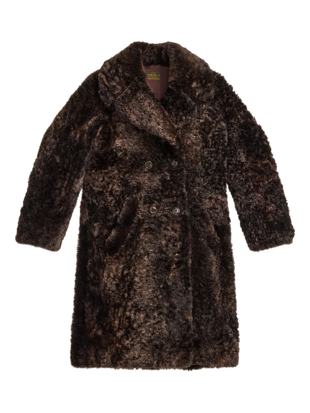 Двубортное пальто Mae Ralph Lauren Rrl, коричневый 
Двубортное пальто Mae Ralph Lauren Rrl, коричневый