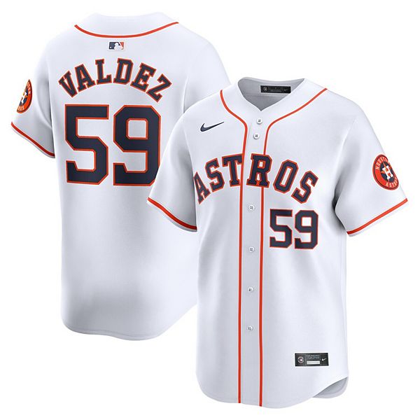 Мужская белая домашняя лимитированная футболка игрока Houston Astros Framber Valdez Nike
Мужская белая домашняя лимитированная футболка игрока Houston Astros Framber Valdez Nike